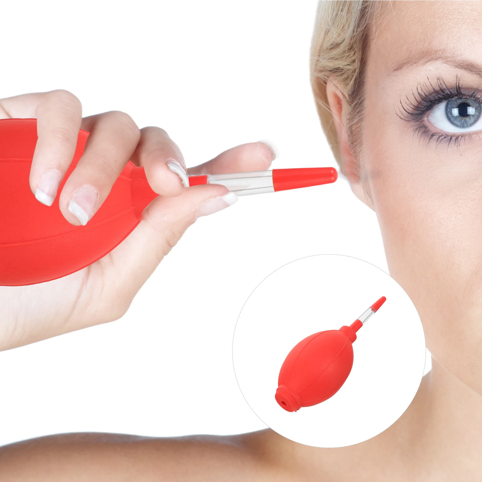 

Красные прозрачные инструменты для чистки ушей, шариковая лампа для мытья, всасывающие инструменты для медсестры, шприц для ушей, набор для орошения ушной серы, здравоохранение, мытье ушей