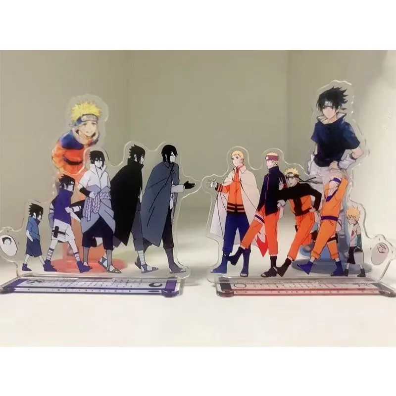 NARUTO Acryl Stand Figur Uchiha Sasuke Uzumaki Naruto Anime Peripheriegeräte Niedlichen Cartoon Originalität Desktop Ornament Geschenke – Detail 4