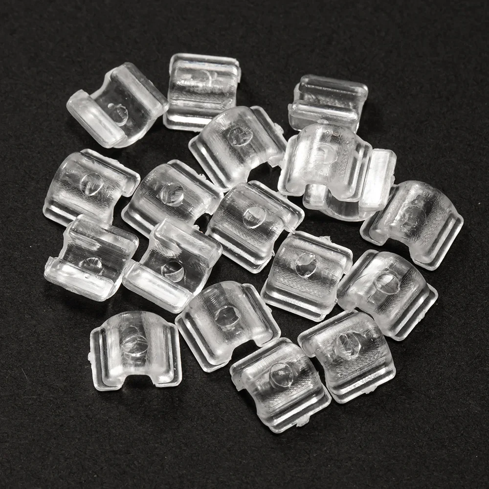 100pcs Plastic Buckle Clasp Connector For DIY Elastic Hair Rubber Ties Bands Bow Jewelry Making Supplies Accessories Materials