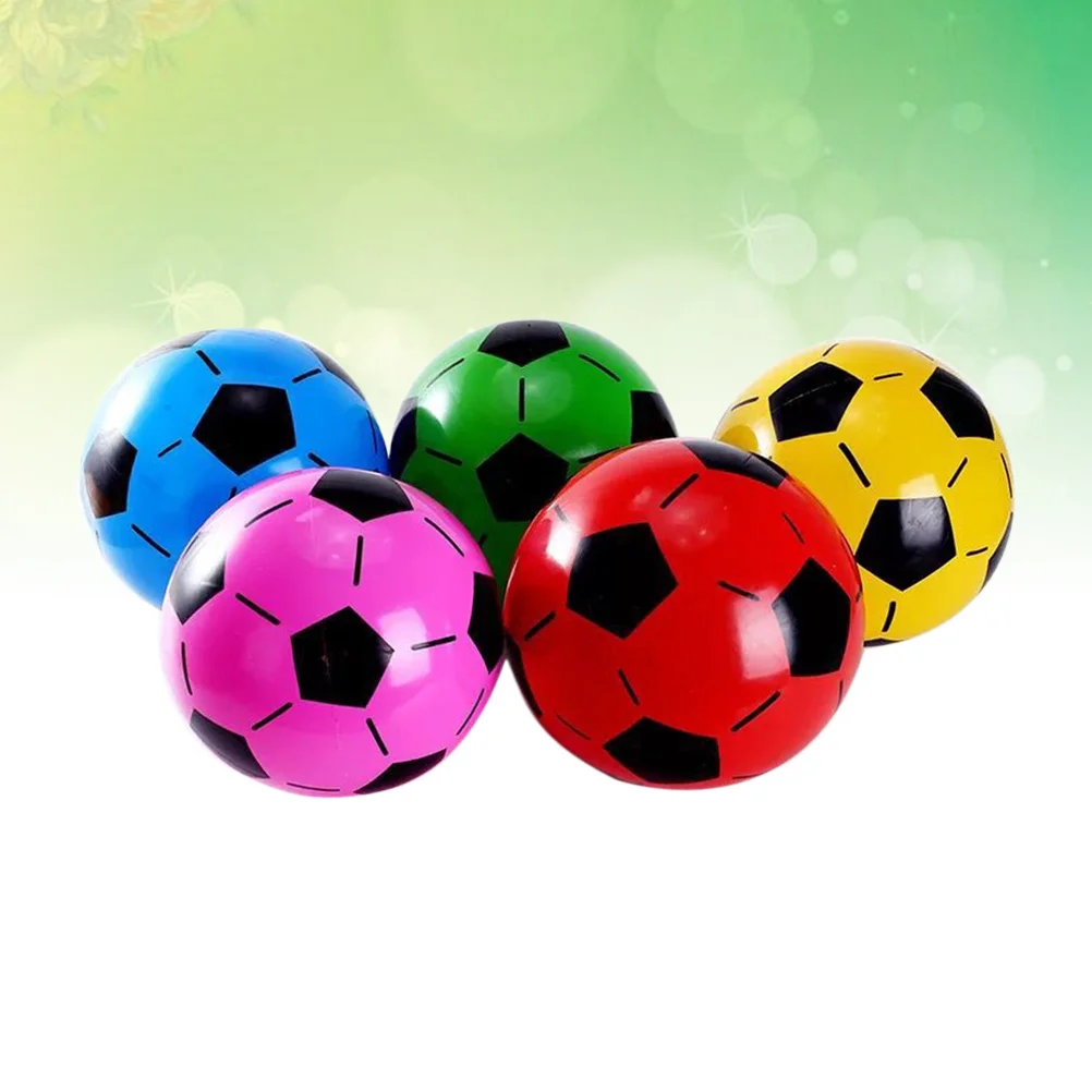 

6PC PVC Football Colorful Inflatable Children Toy Kids Ball for Party Supplies Decor（Random Color）