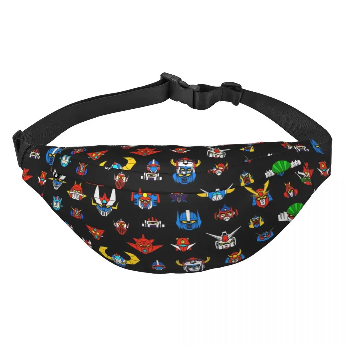 Goldorak Grendizer Fanny Pack Women Men Anime UFO Robot Goldrake Sling Crossbody Waist Bag for Traveling Phone Money Pouch