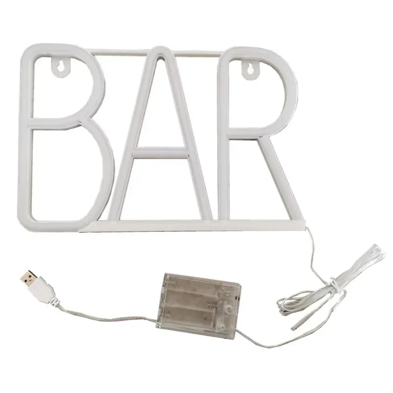 LED Bar Open Neon Signs Lights For Pub Bar Bedroom Wall Hanging Atmosphere Lamp Battery USB  Home Christmas Party Room Decor