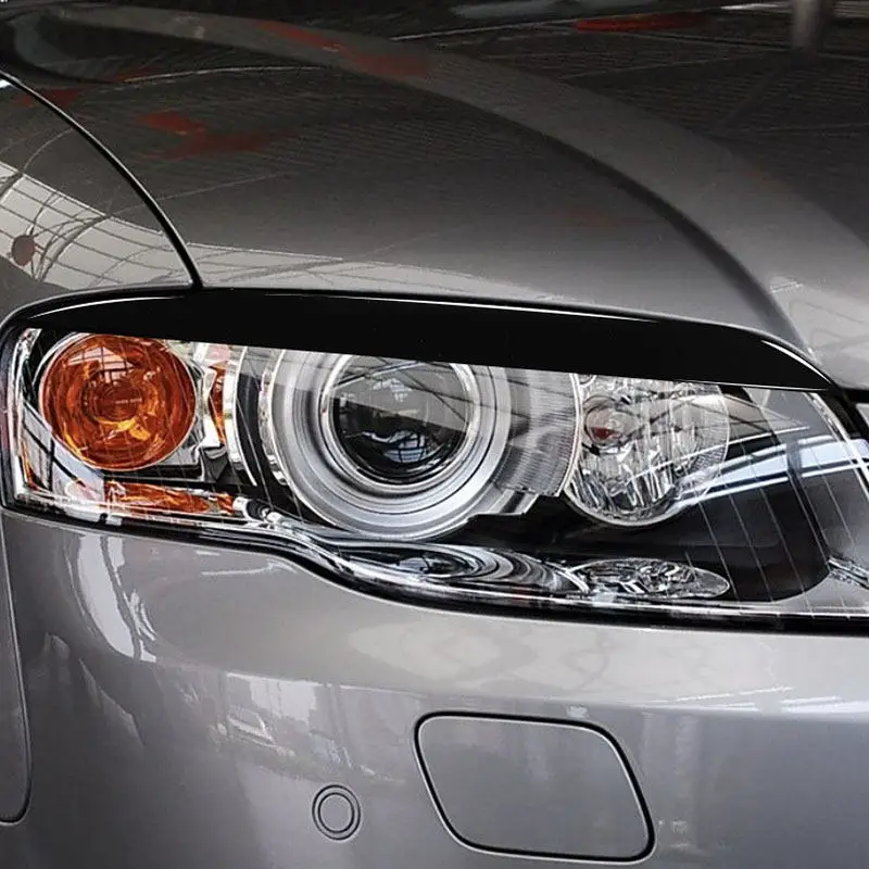 

2 шт., черные автомобильные аксессуары для фортепиано, накладка для бровей для Audi A4 B7 S4 2006 2007