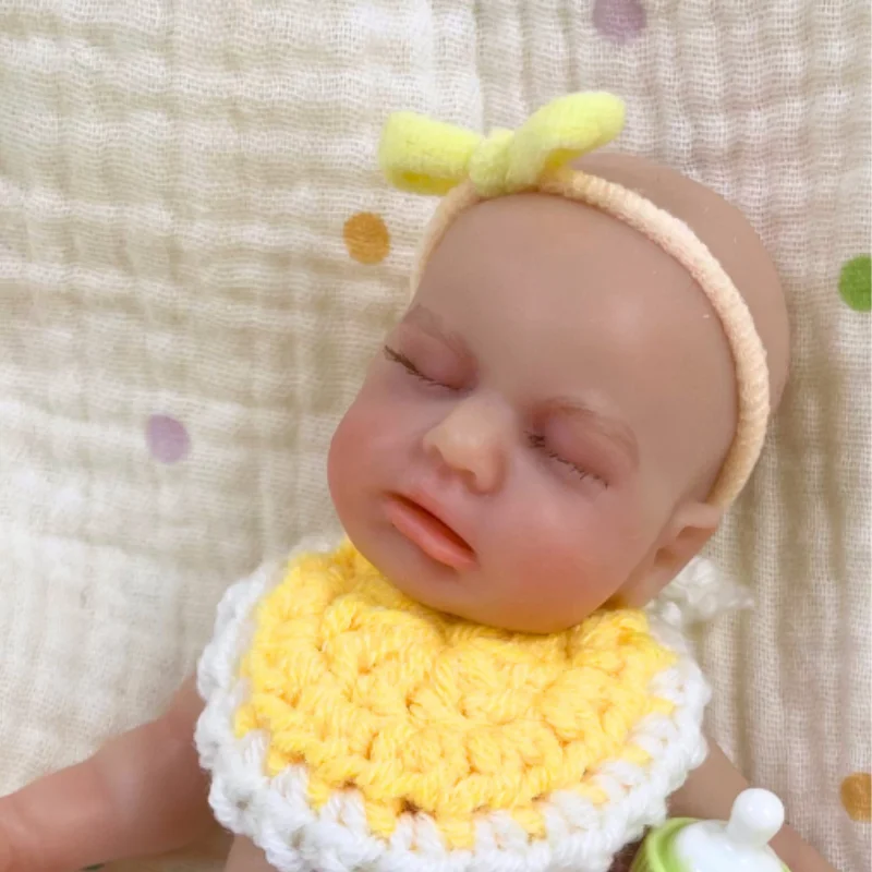 Mini 6 Inch 15CM Silicone Reborn Doll LouLou Full Solid Silicone Washable Body Palm Doll Toy Christmas Gift