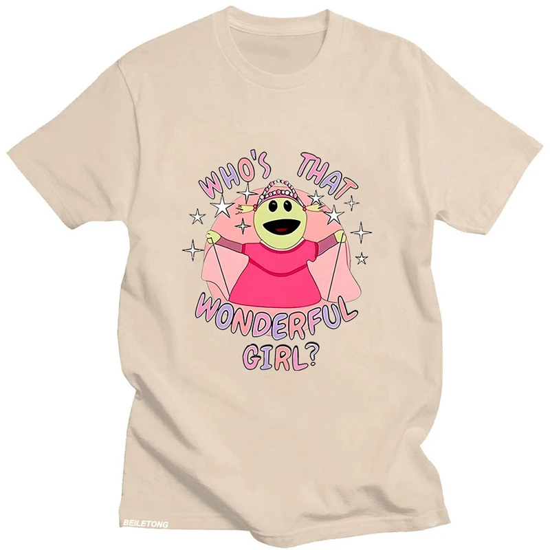 Nanalan Mona Who's That Wonderful Girl T Shirt Unisex Fashion Hip Hop T-shirt  Oversized Short Sleeve Tees Streetwear