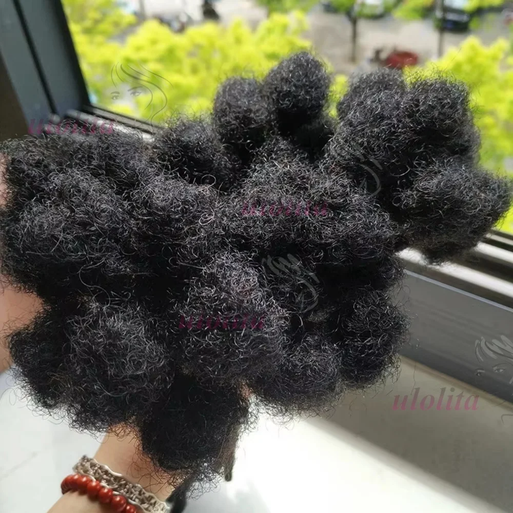 0,4 cm Echthaar-Microlocks Dreadlocks-Extensions für den ganzen Kopf, handgefertigt, dauerhaft, für Frauen, Echthaar-Locks – Detail 9