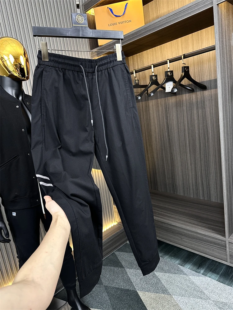 

Men's Cotton Fce Casual Pants Straight Leg Long Trousers Faion Urban Sle Autumn Wear Comfortable Loose Fit Leisure Tro...