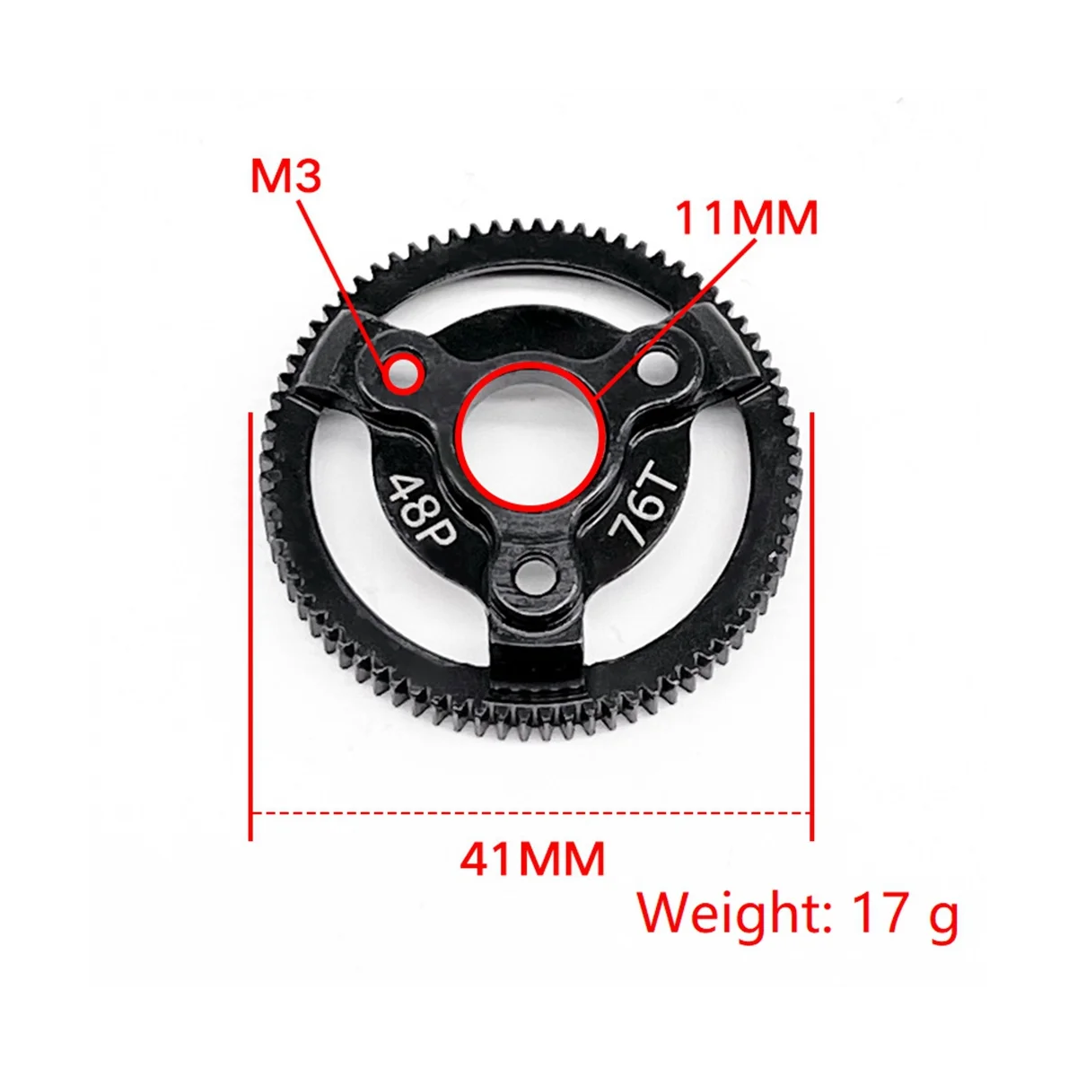 For TRAXXAS 1/10 2WD F-150 SVT Raptor-58064-2 To Simulate Climbing Car Special Rigid Teeth, 76T+19T+20T+21T Kit