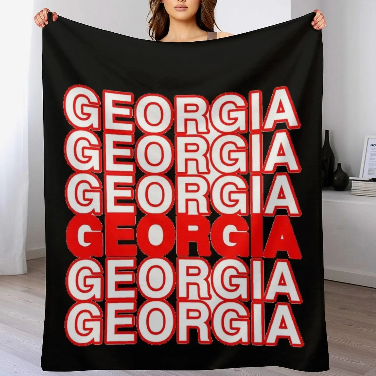 

georgia Throw Blanket Color Fast Cozy Throw Blanket