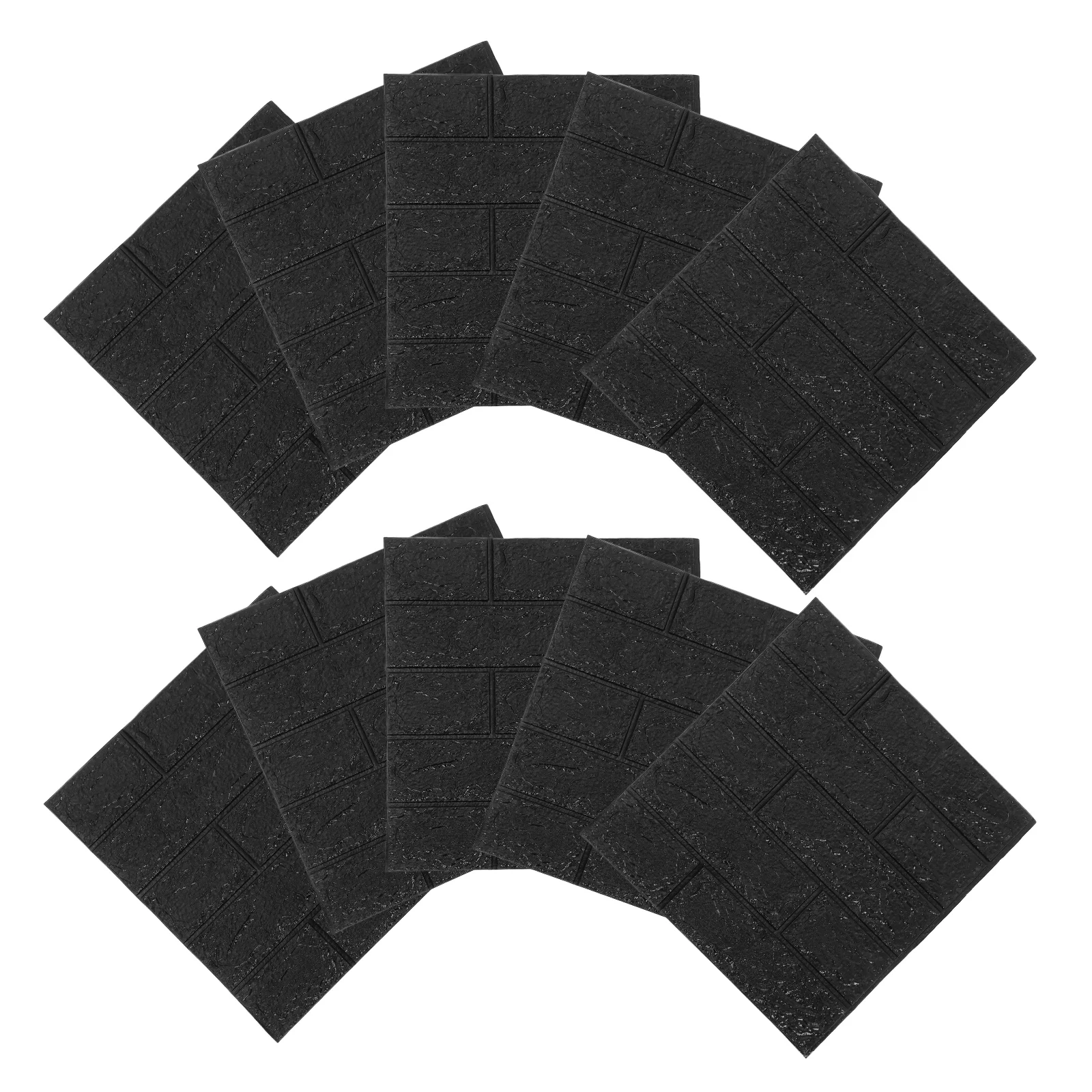 

10 Pcs Foam Waterproof Wallpaper Realistic Brick Effect Self Adhesive Vivid Faux Brick Texture Home Office Commercial Use Wall