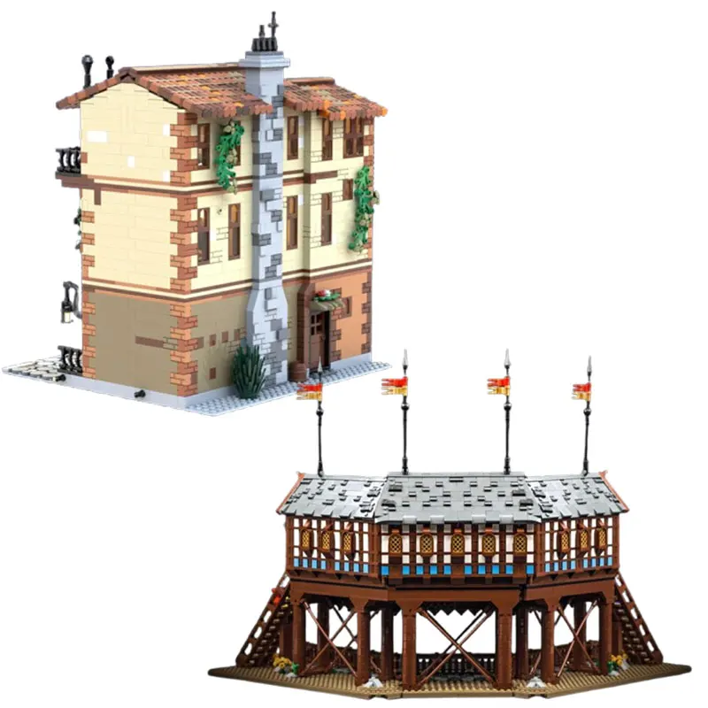 

Spot MOC-131698 152408 средневековая архитектура DIY сборка мелких частиц строительные блоки развивающая игрушка модель подарочный набор орнамент