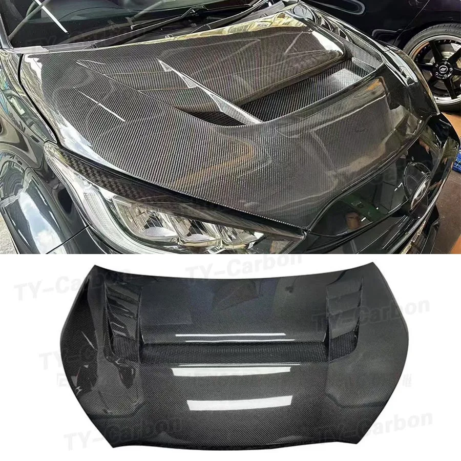 Капот из настоящего карбона для Toyota GR Yaris GXPA16 VRS Yaris GR, передний капот с воздухозаборниками, обвес из FRP, 2020+