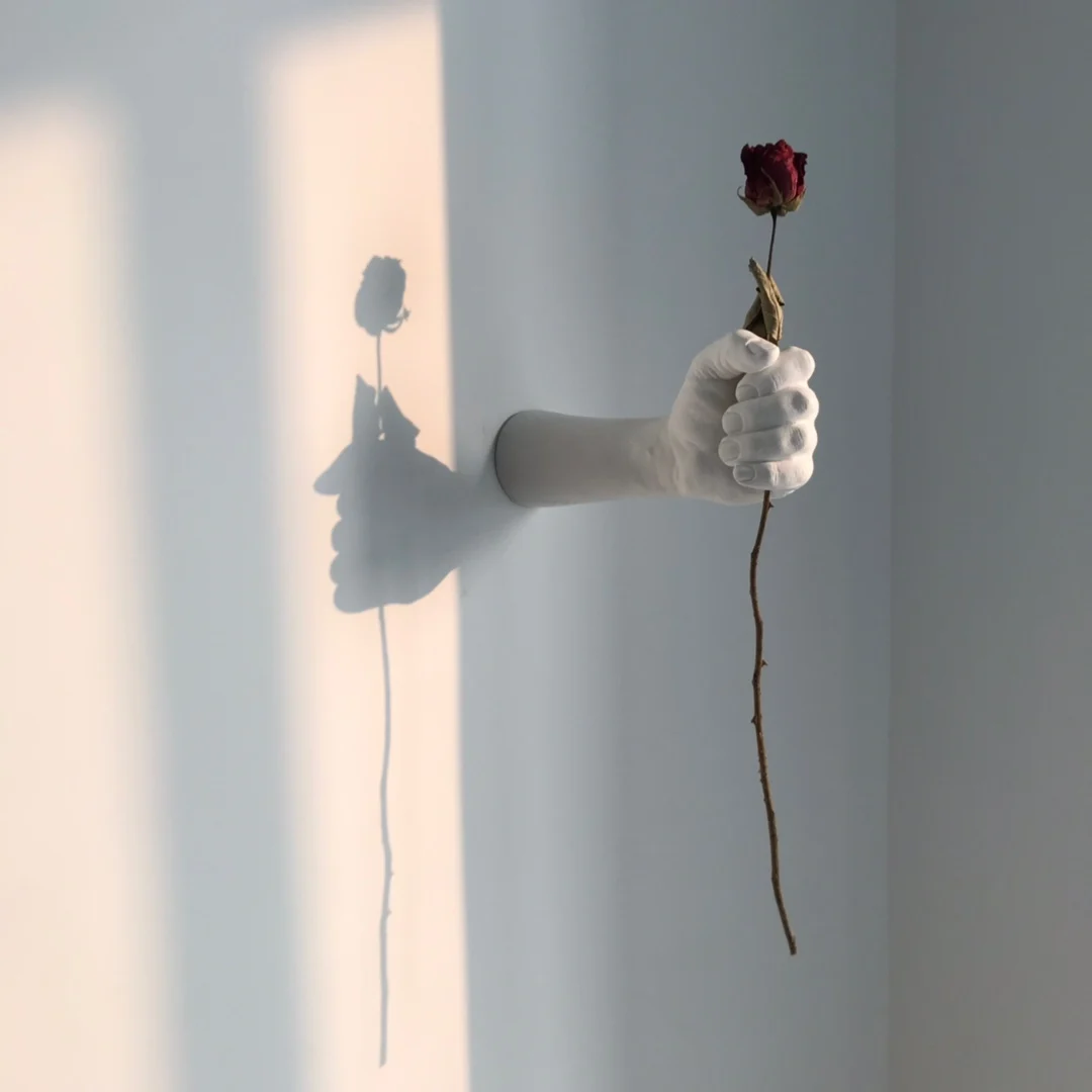 Classic wall decorative flower candle holder, decorative hook art wall decoration, clothing store door soft vase