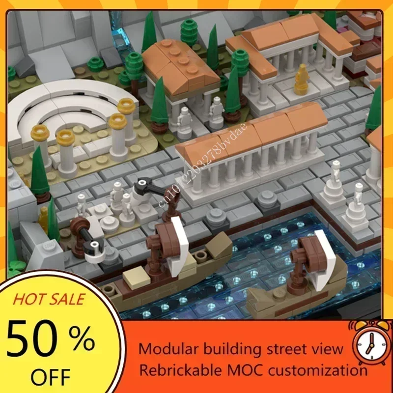 Akropolis von Athen Modular MOC Kreative Street View Modell Architektur DIY Bildung Benutzerdefinierte Puzzle Montage Modell Spielzeug Geschenke