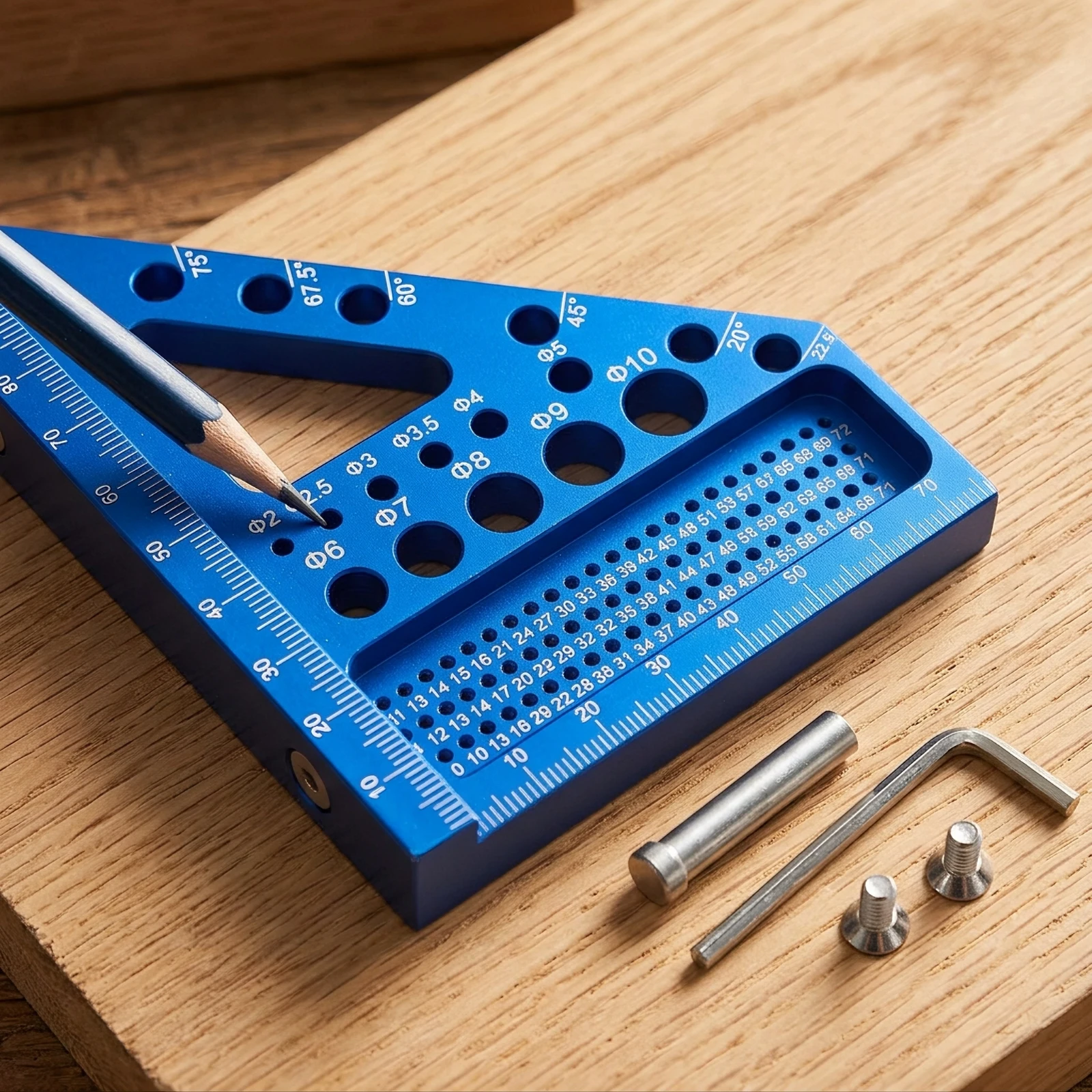 Triangle Ruler with Hex Key Al - огляд і ціна Woodworking Ruler