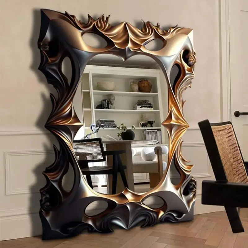 

Роскошное зеркало в полный рост современного искусства, домашнее настенное зеркало особой формы от пола до потолка, французское зеркало в полный рост