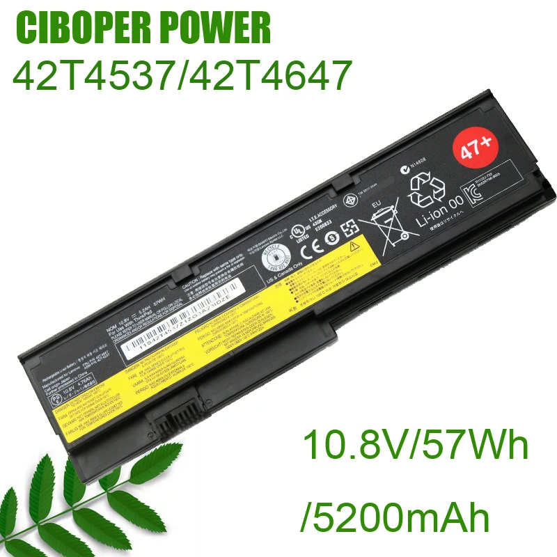 CP Original Laptop Battery 45N1171 10.8V 57/63WH For X200 X200S X201 X201S Series42T4834 42T4535 42T4543 42T4650 42T4534 42T4537