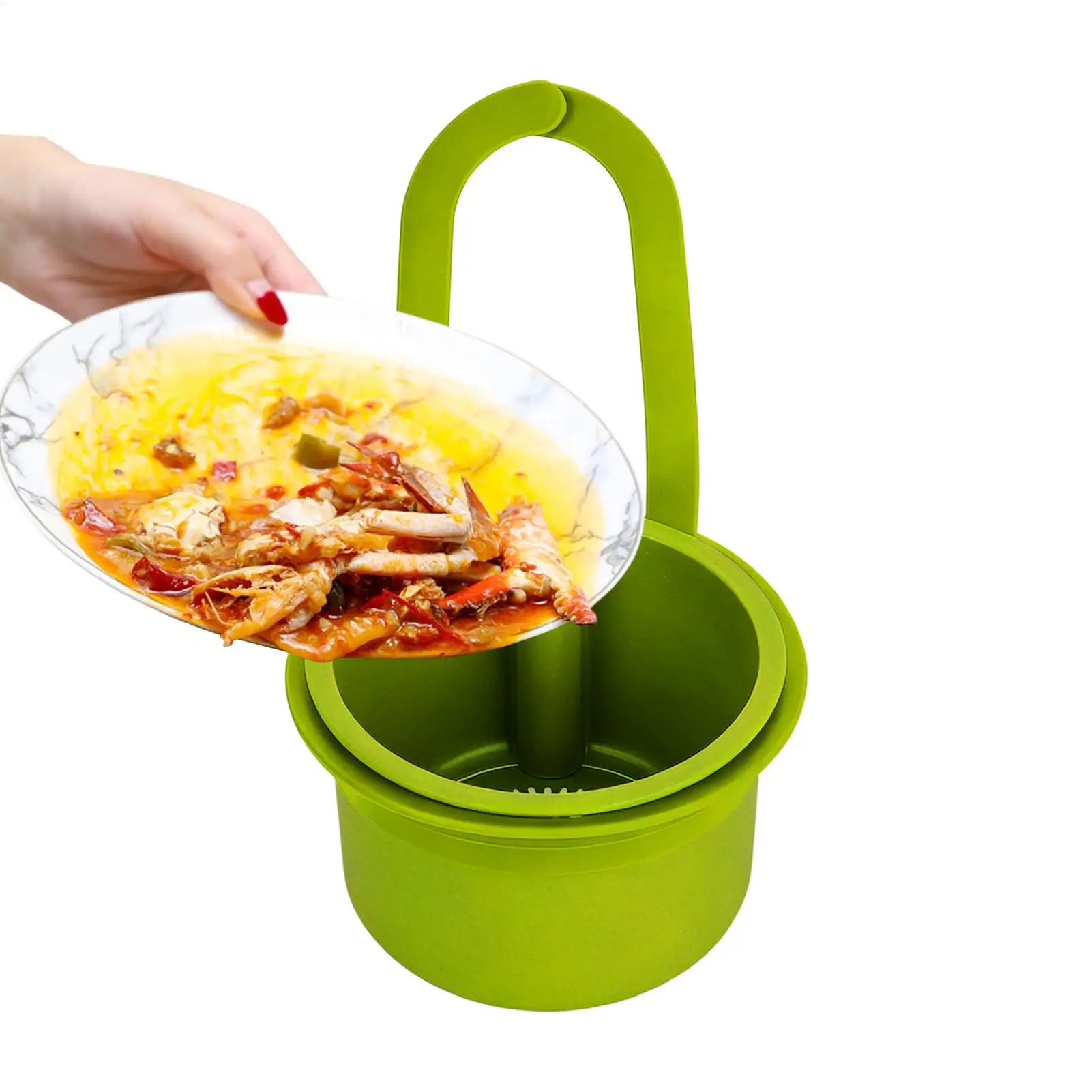 Sink Basket Push-Type Sink Draining Strainer Basket Automatic Food Waste Drain Basket Garbage Filter Cleaning Water Basket