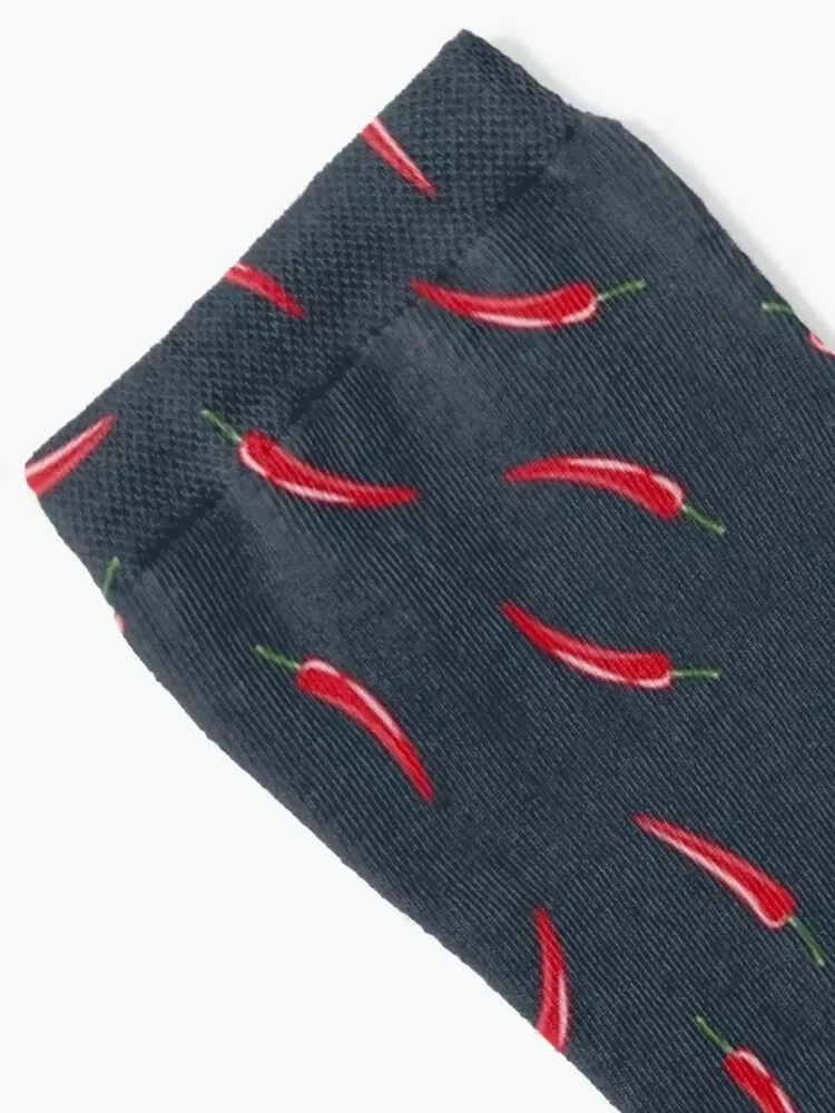 Chili peppers - dark blue Socks christmas stocking Christmas tennis anti slip football Socks Women's Men's