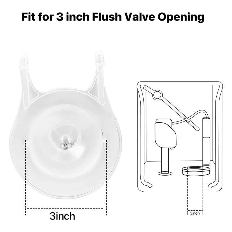 Kit di sostituzione parafanghi per WC da 3 pollici per 99-827, valvola di scarico per WC da 3 pollici con catena in acciaio inossidabile e gancio, confezione da 2