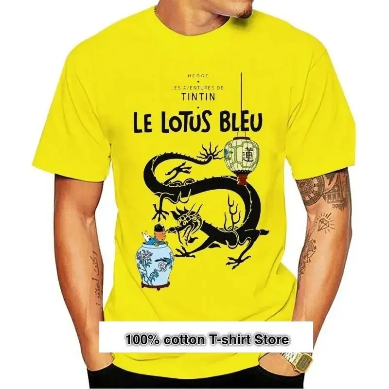 Camiseta Divertida De Pokémon Para Hombre, Camisa Con Gráfico De Loto Azul De Tintín