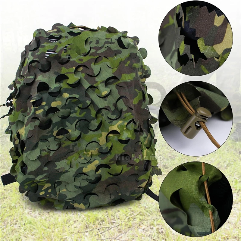 Hunting Hiden Ghillie Suit Bag Cover Outdoor gym Uniform Gear CS Shooting Game Camouflage Backpack Cover extra 5 ghillie strips