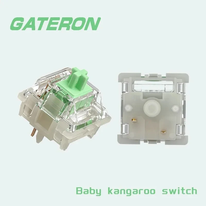 Gateron Baby Kangaroo 2.0 Switches Tactile 5pin 59g Mechanical Keyboard Switch Top Housing Milky Pre-lubed for Gaming Keyboard