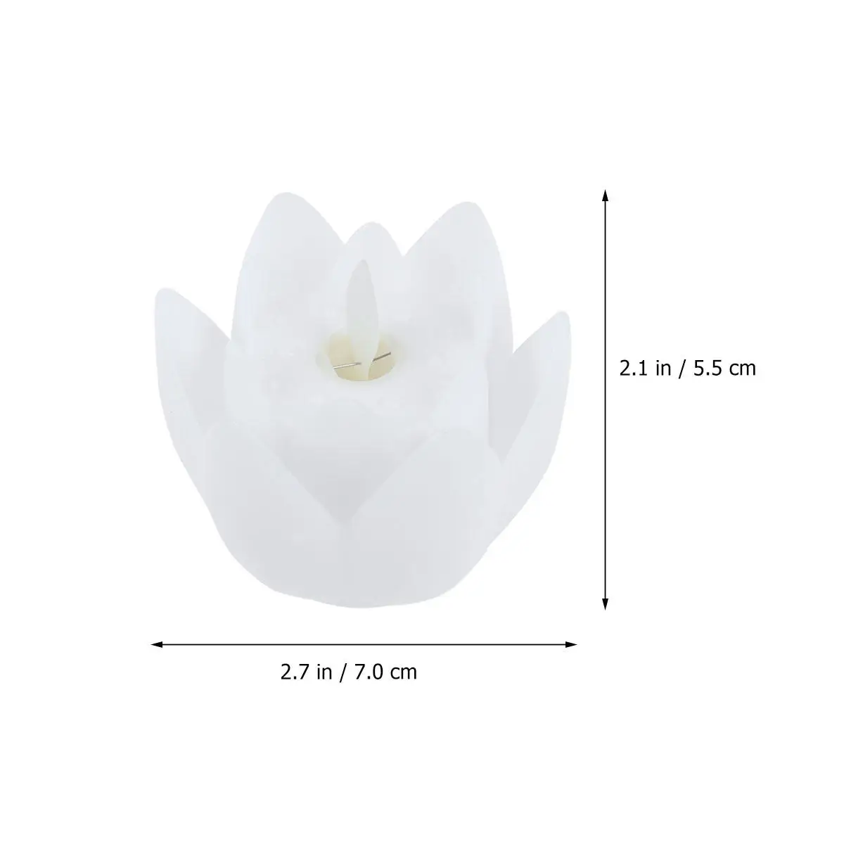 Flameless LED Simulation Lotus Shaped Realistic Battery Operated Decorative Flower Light White for Home Garden