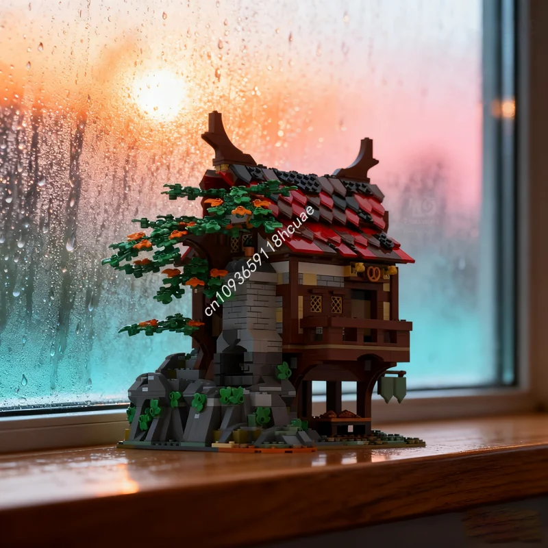 1407 pz MOC MEDIEVALE BAKERIA Modello modulare Blocchi di costruzione Regali di Natale Architettura Giocattoli fai da te Mattoni creativi Compleanno per bambini