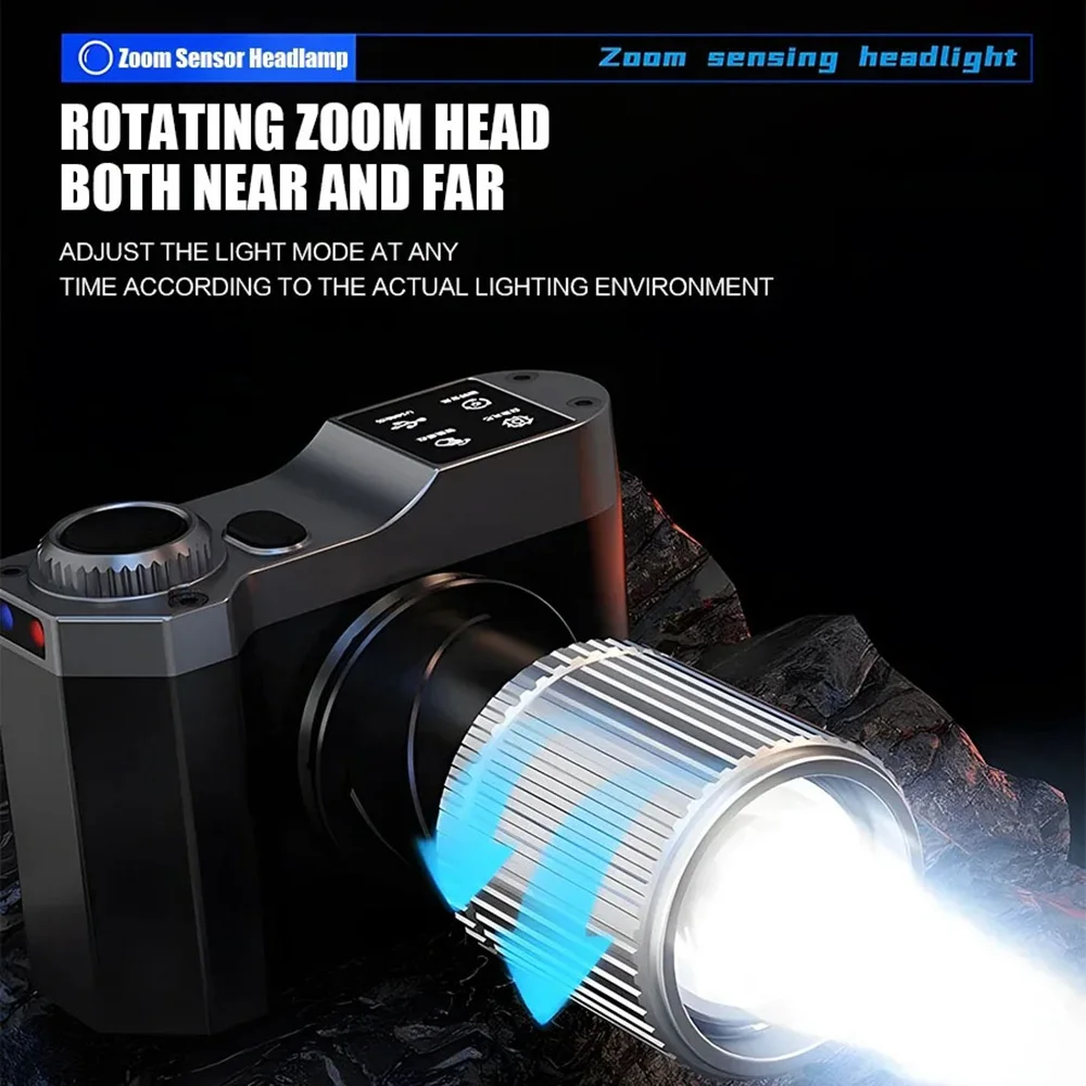 

Teleobjetivo con Zoom LED tipo c, перезаряжаемый, batería integrada de 18650, 1000LM, ultrabrillante, непроницаемый, для вызоров,