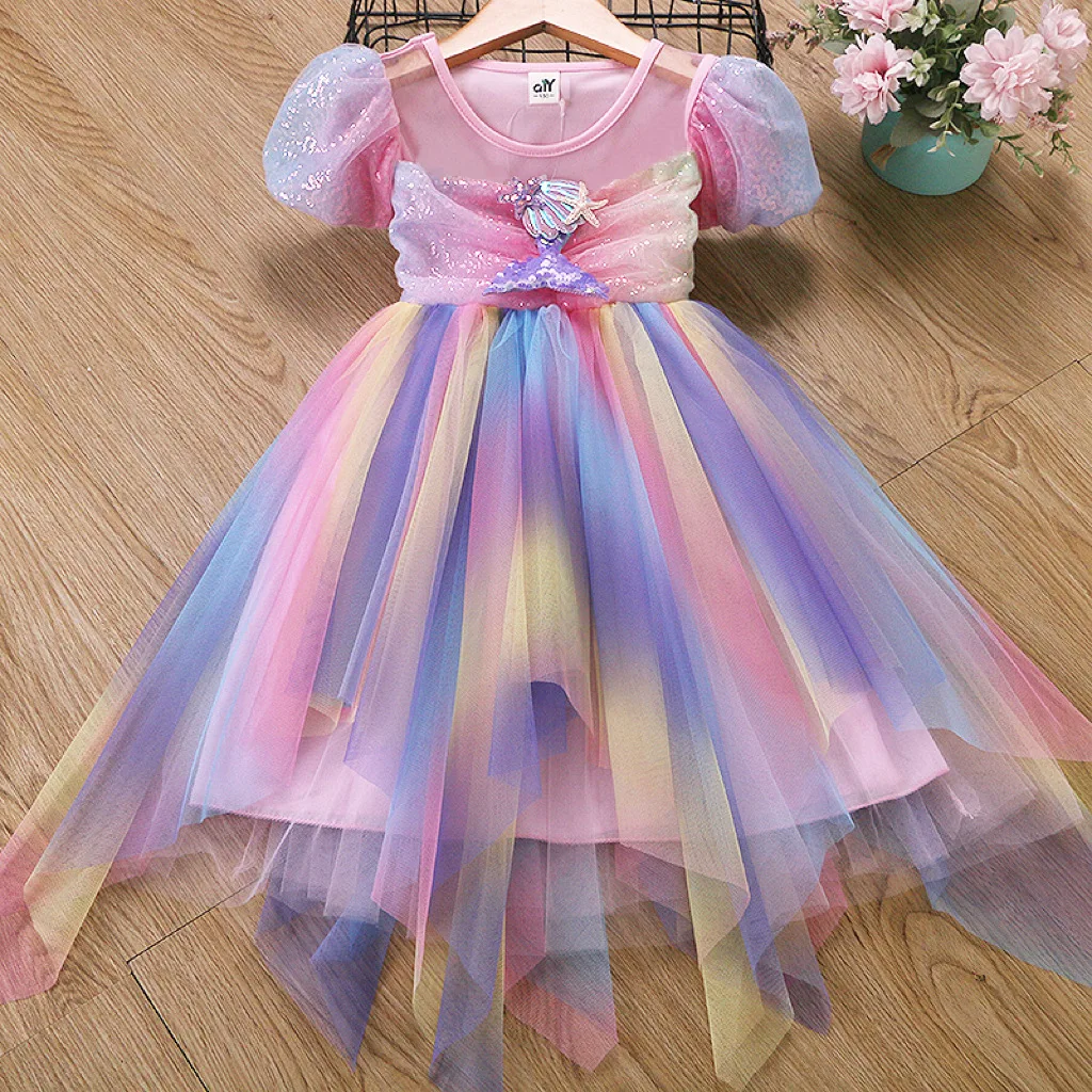 فستان الهالوين للفتيات فستان متوهج LED جديد للأطفال لحفلات أعياد الميلاد فستان الأميرة زي الهالوين فستان تنكري للفتيات