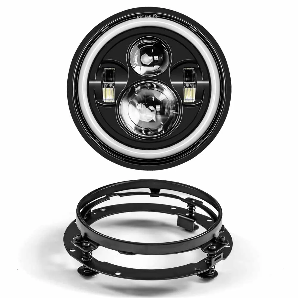 Motorfiets 7 inch Moto LED Koplamp met 4-1/2 "4.5 inch LED Extra Mist Passeren Licht lamp voor Harley Touring Electra Glide