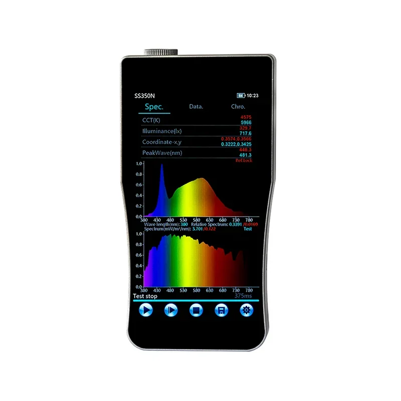 SS350N Handheld light Spectral Irradiance Colorimeter Wavelength range 380-780 nm