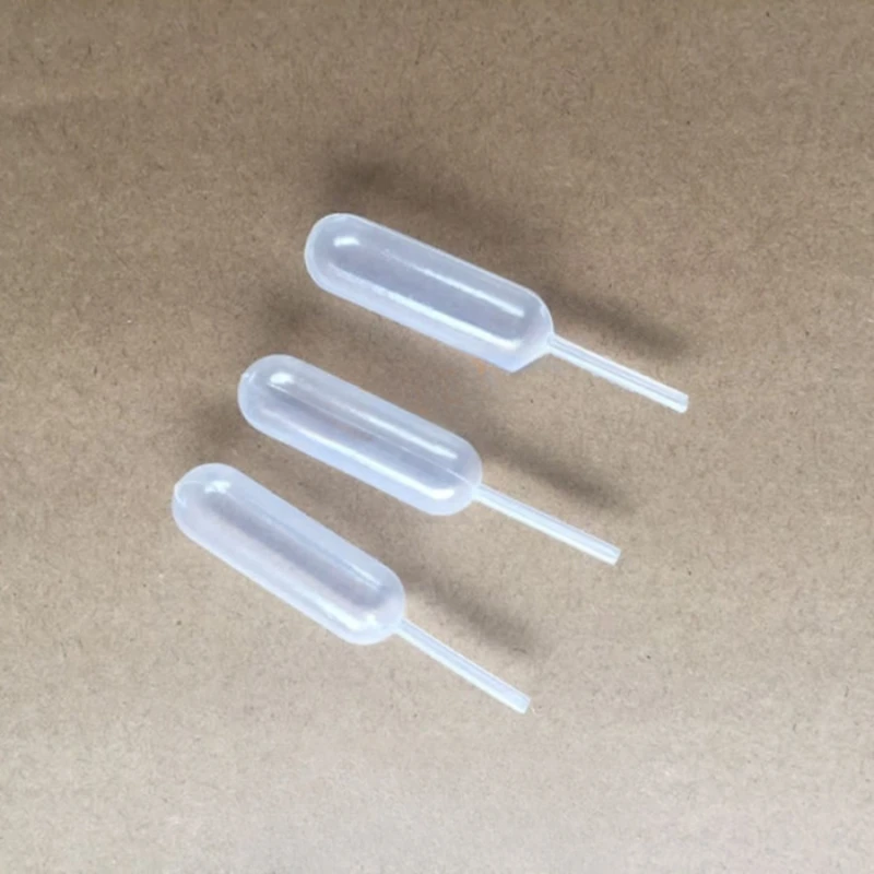 50PCS 4ml Disposable Transparent Plastic Pipette Capsule Shape Liquid Transfer Filling Dropper Squeeze Tool Laboratory Equipment