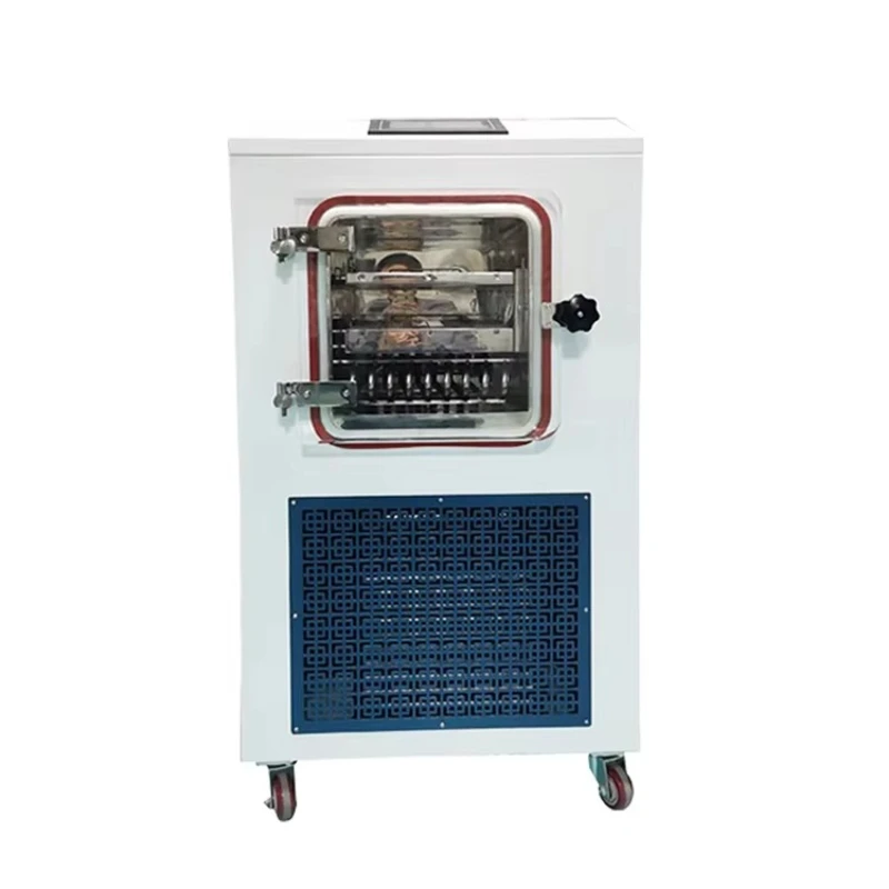 Customized Standard Type Silicone Oil Heating Pilot Laboratory Lyophilizer Vacuum Freeze Dryer Fruit Vegetable Meat Dehydrator