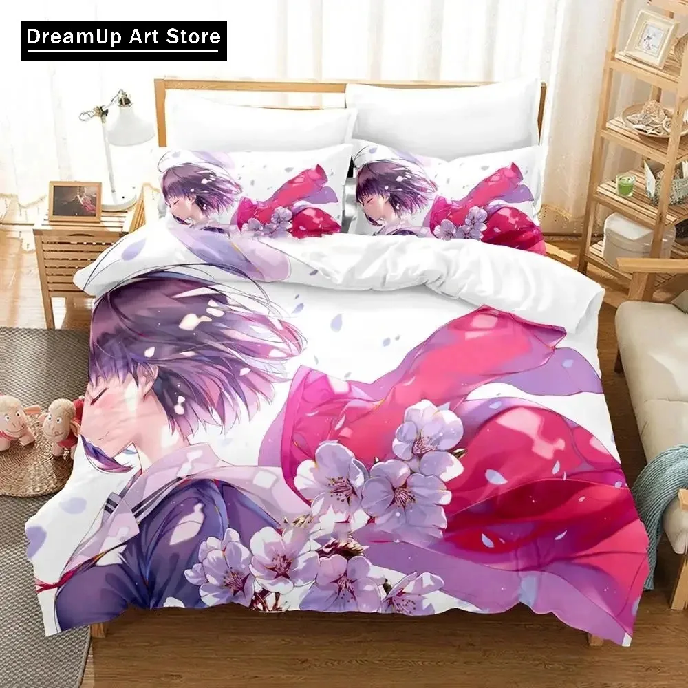 3D Print Anime Saekano Megumi Kato Bedding Set Cute Quilt Cover Bed Cover With Pillowcase Twin Single Queen King Size Boys Adult