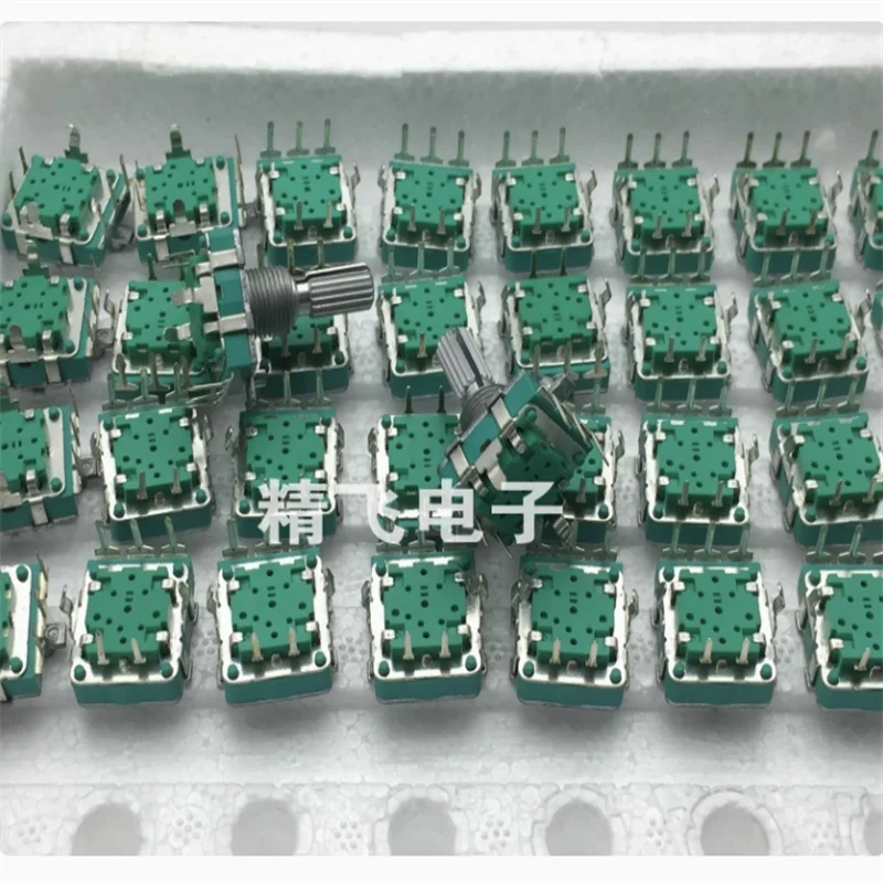2 PCS EC16 encoder with push switch 24 positioning 24 pulse sawtooth 25MM digital rotary potentiometer