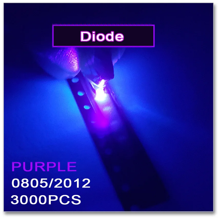 JASNPROSMA 0805 2012 SMD LED 3000PCS Red Orange Yellow Green Jade green ice Blue White Warm white Pink Purple light 1.4*1.25