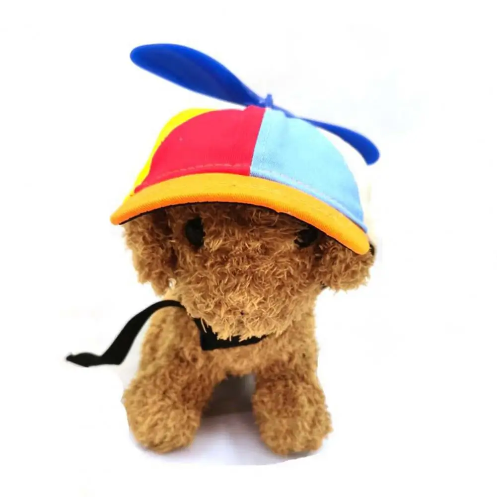 Pet Hat with Propeller Design Adorable Pet Propeller Hats Colorful Sunproof Breathable Baseball Hats for Summer Outdoor Fun Cute