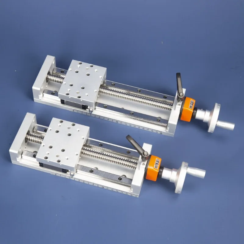 Manual slide module T-type screw hand crank XYZ linear fine-tuning cross precision guide rail Green cow NS100-S