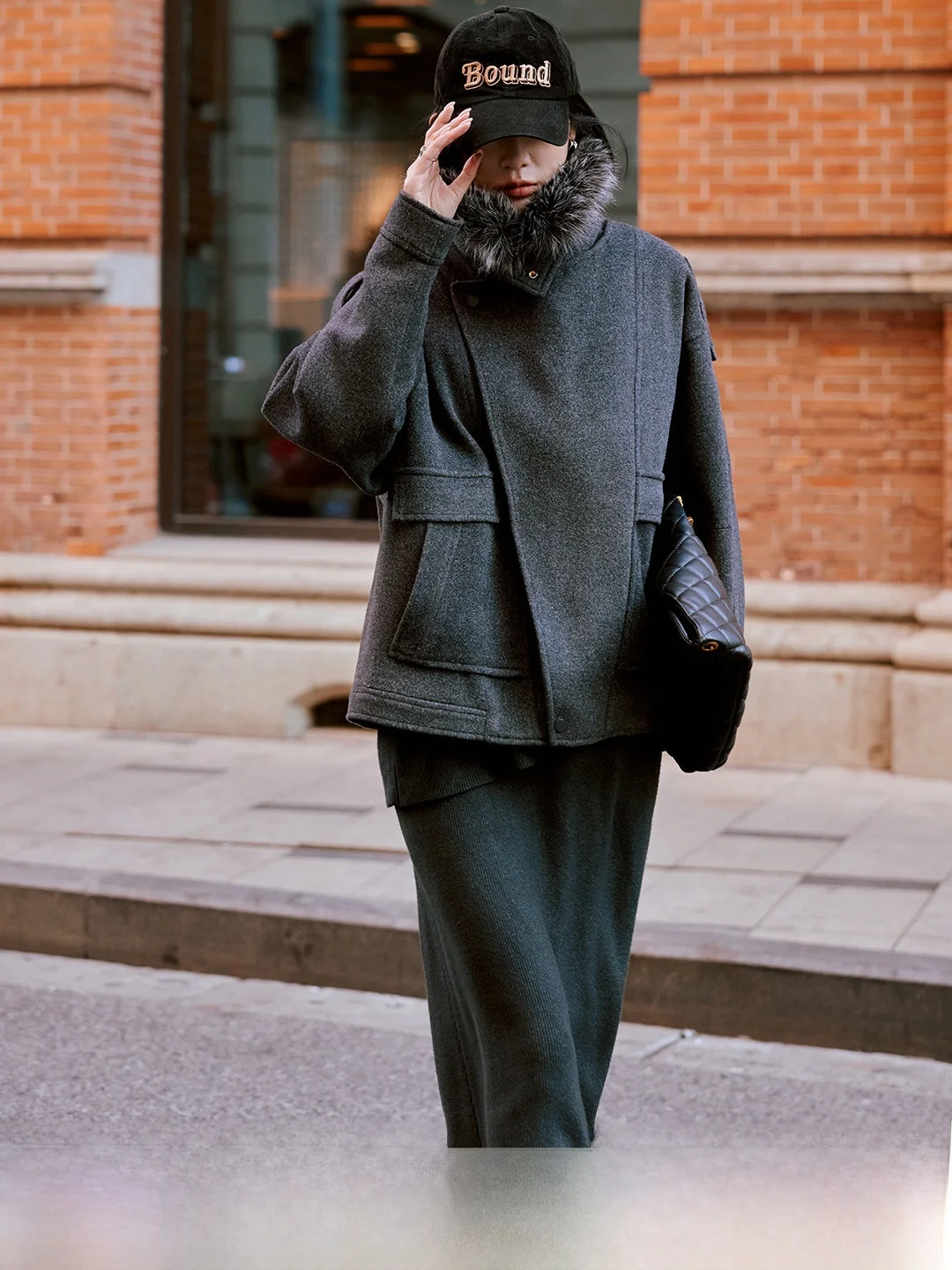 

Зимняя теплая куртка Luna7xi с отстегивающимся меховым воротником, из хлопка и шерсти, свободного кроя, с длинными рукавами, новинка для повседневной носки