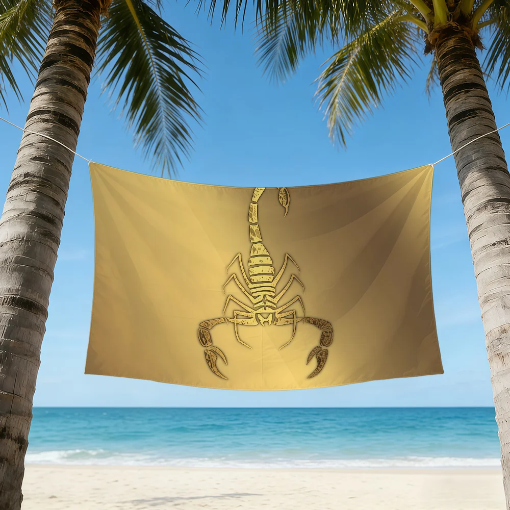 Golden Scorpion Cool flag Best Price For Outdoor Camping Party Club Banner Decoration Ornaments