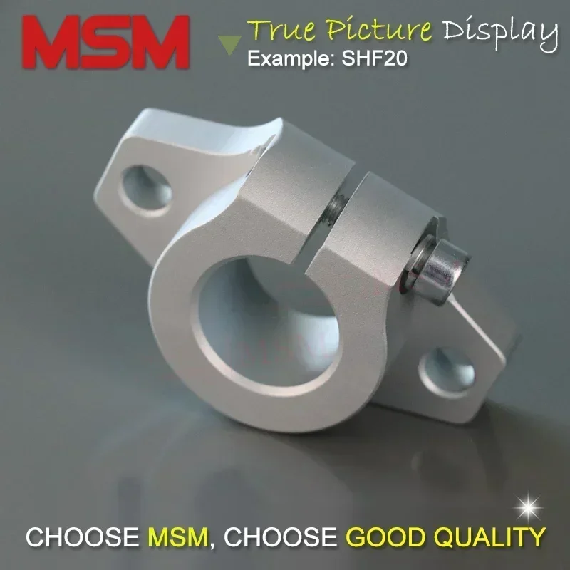 10pcs MSM Horizontal Flange Shaft Support SHF8 SHF10 SHF12 SHF13 SHF16 SHF20 SHF25 SHF30 Aluminium Linear Rail End Support (mm)