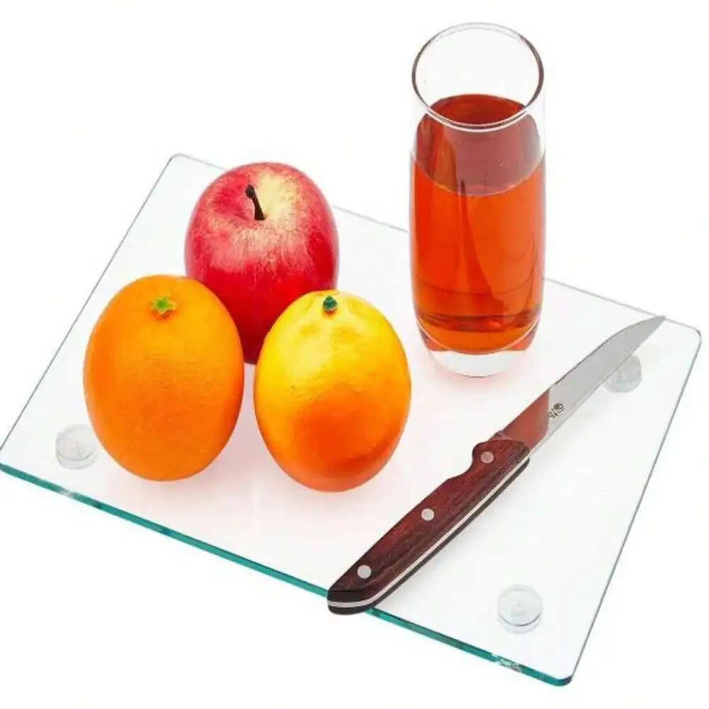 Tempered Kitchen, Clear Kitchen Board For Countertop, Non-Slip Chopping Scratch, Heat, And Shatter Resistant Glass Cutting