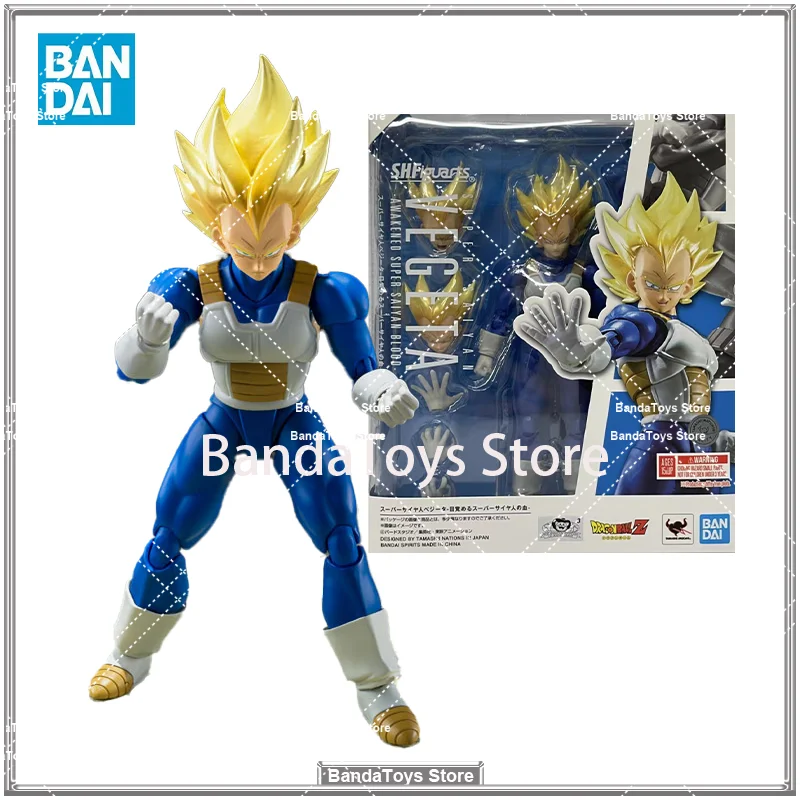 In Stock Original Bandai S.H.Figuarts Super Saiyan 2 Awakening Vegeta Dragon Ball Anime Action Collection Figures Model Toys