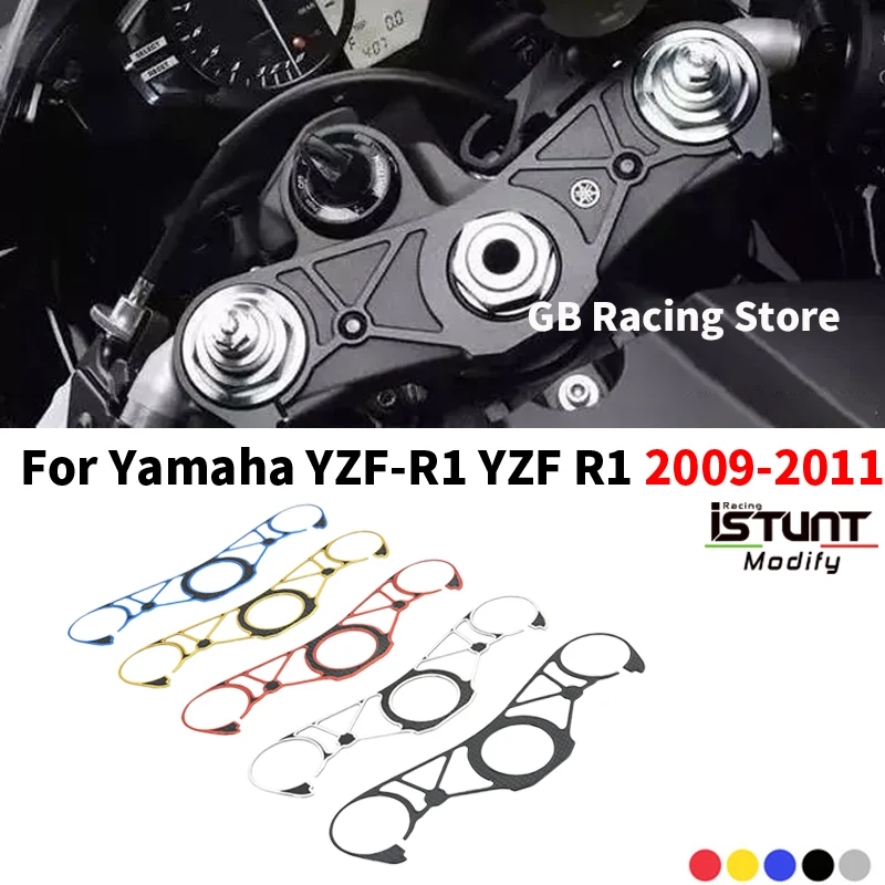 For Yamaha YZF-R1 YZF R1 YZFR1 2009 2010 2011 Motorcycle Tank Protection Plate Fork Badge Steering Bracket Cover Decal Sticker