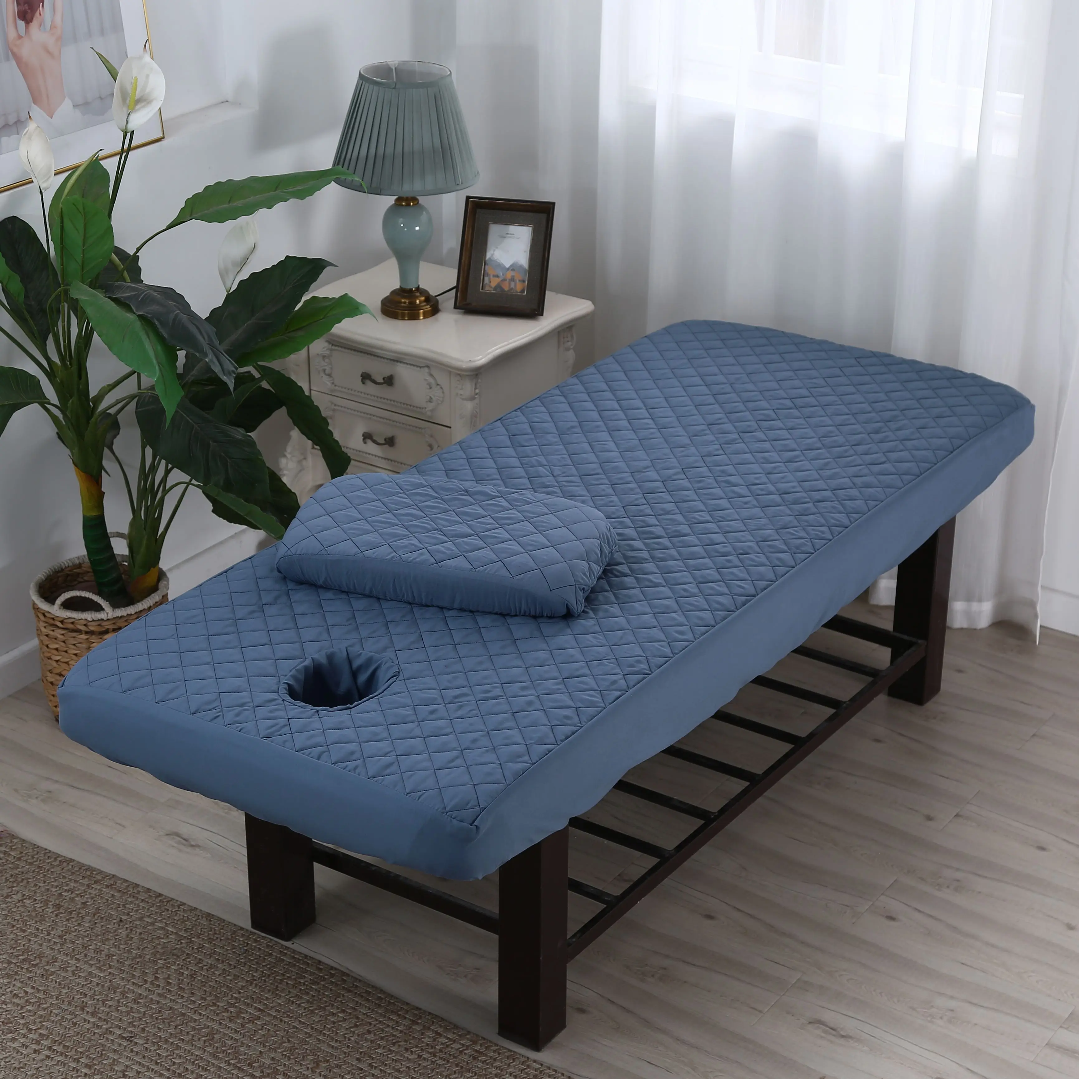 Anti Slip Fitted Bed Sheet Beauty Salon Massage Table Fitted Sheet Anti-dust Massage SPA Bed Cover Bedspread with Pillowcase