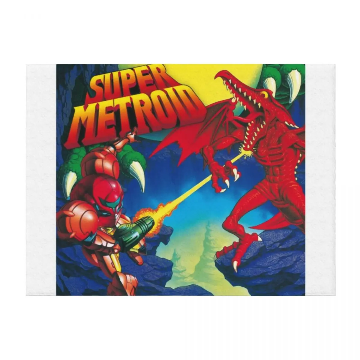 

Retro Super Metroid Throw Blanket Vintage Beautifuls Summer Beddings Flannel Blankets