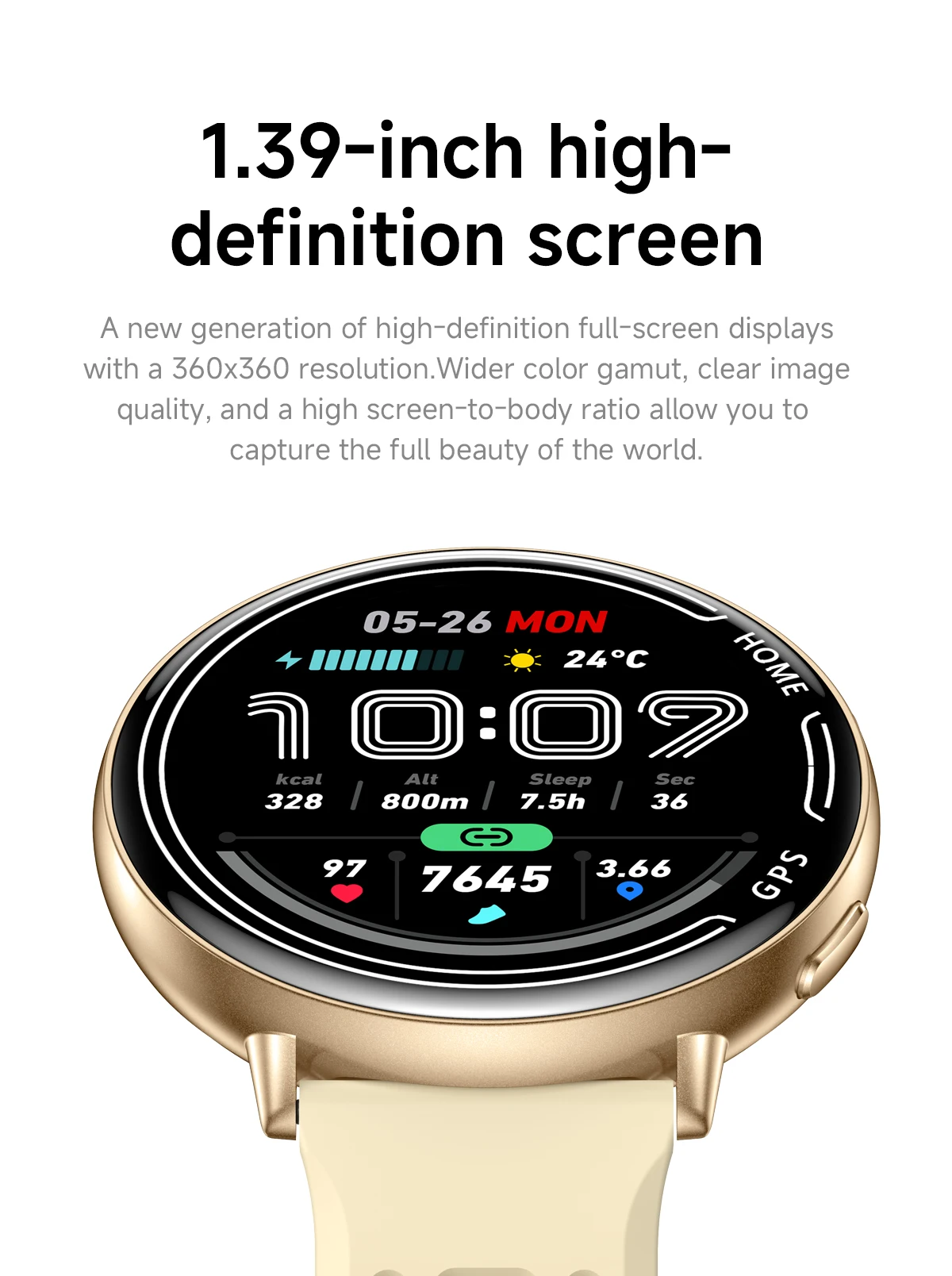 100+ Sport Modes 2026 New GPS Smartwatch Built in GPS 1.39