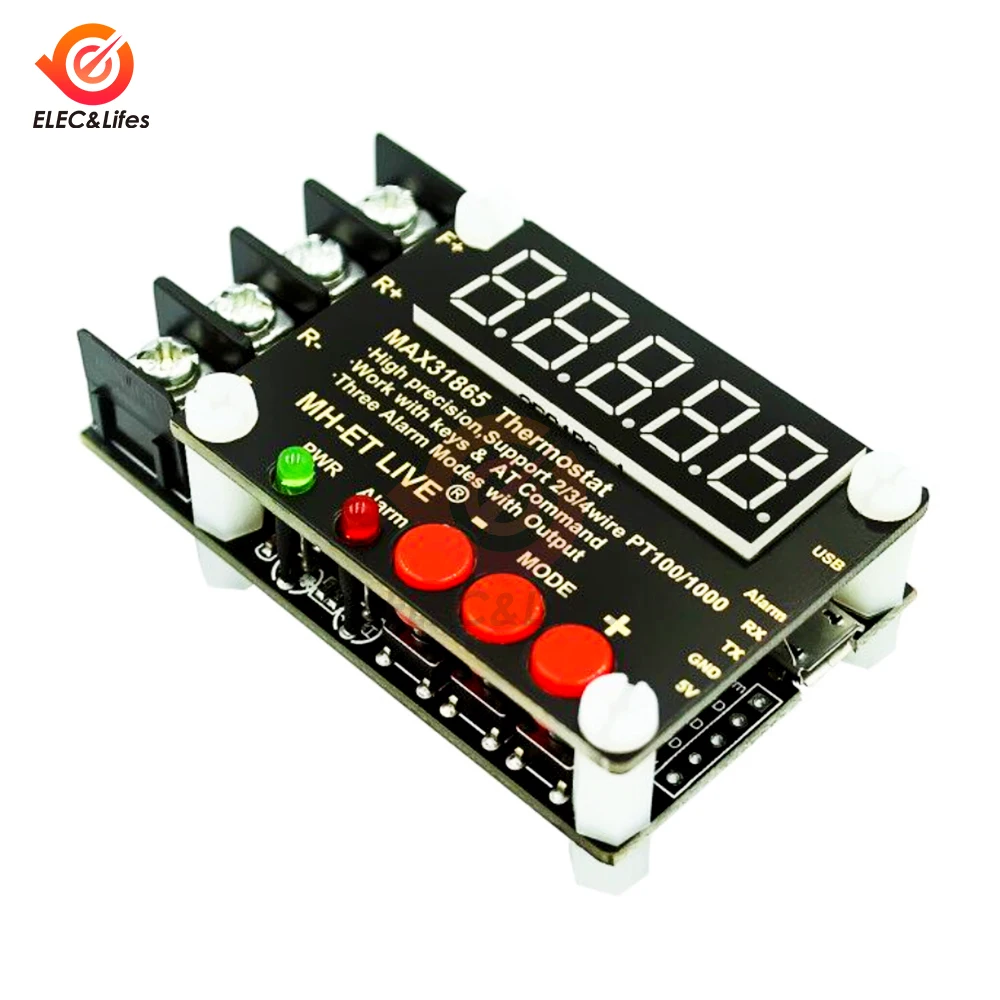 MAX31865 High Precision Isolated Temperature Collector Module PT100 Serial Port Output Upper Computer Software Debugging